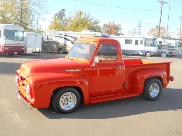1955 Orange Ford F-100 Pickup Truck
