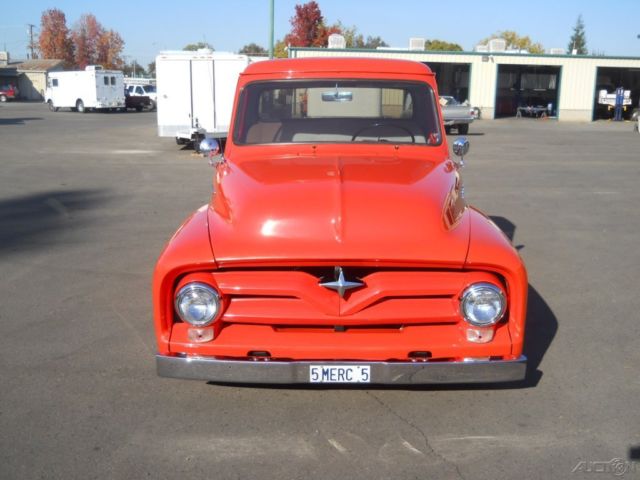 1955 Orange Ford F-100 Pickup Truck