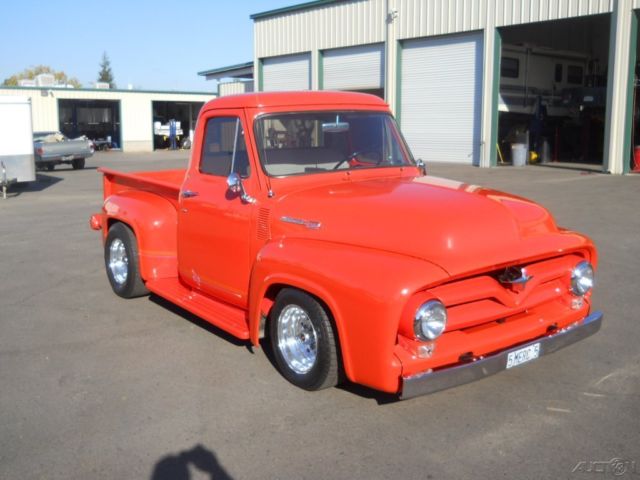 1955 Orange Ford F-100 Pickup Truck