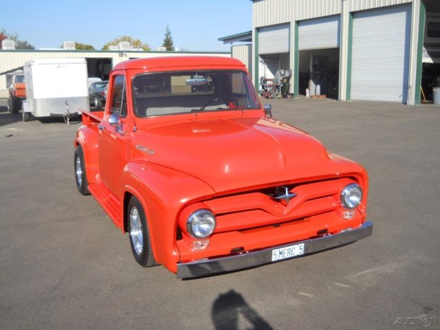 1955 Orange Ford F-100 Pickup Truck