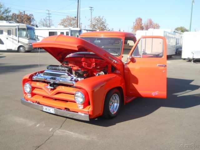 1955 Orange Ford F-100 Pickup Truck