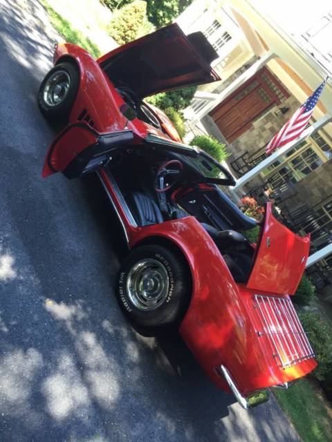 1968 Red Chevrolet Corvette Convertible