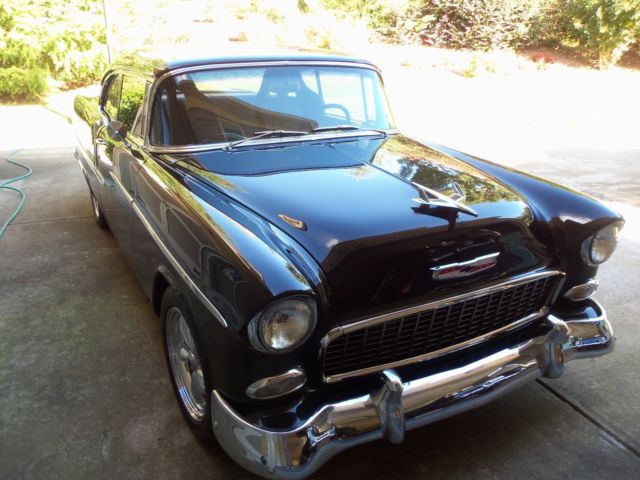 1955 Black Chevrolet Bel Air/150/210 Hard Top