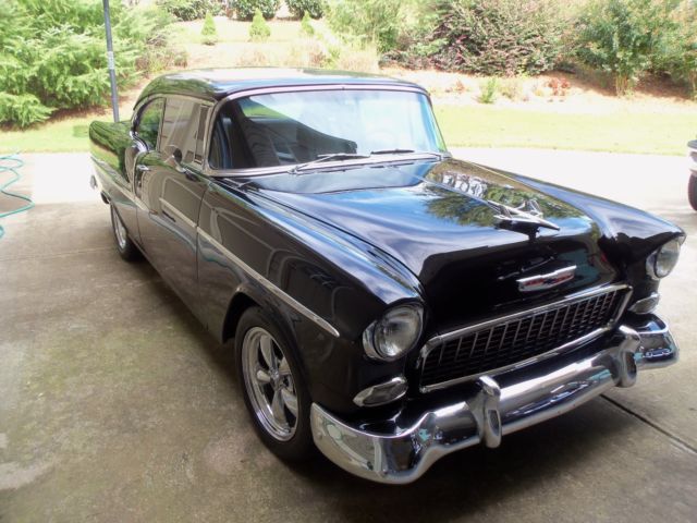 1955 Black Chevrolet Bel Air/150/210 Hard Top