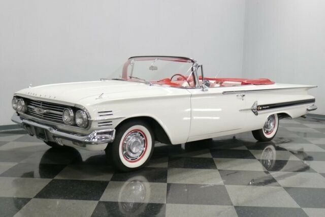 1960 White Chevrolet Impala Convertible