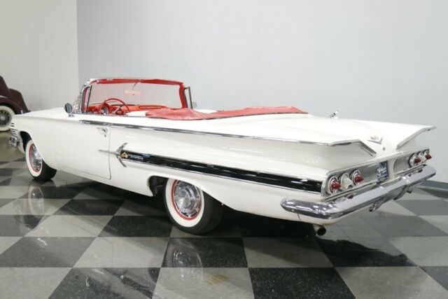 1960 White Chevrolet Impala Convertible