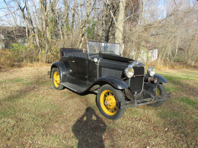 1930 black Ford Model A roadster
