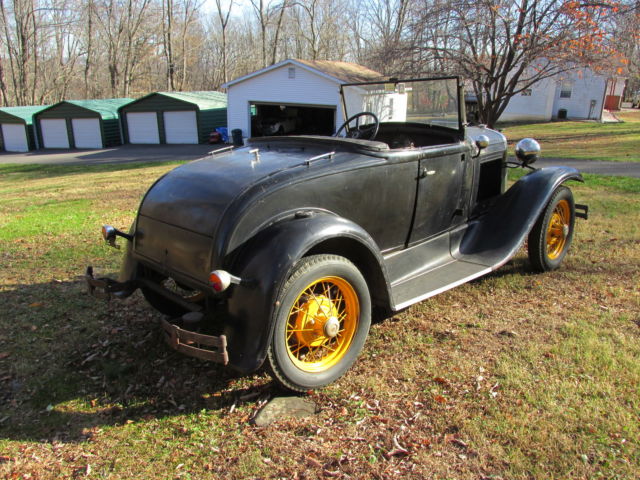 1930 black Ford Model A roadster