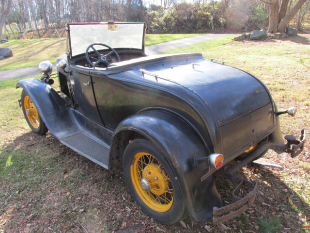 1930 black Ford Model A roadster