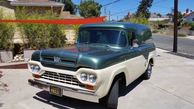 1960 Green & Cream Ford Panel Panel Van
