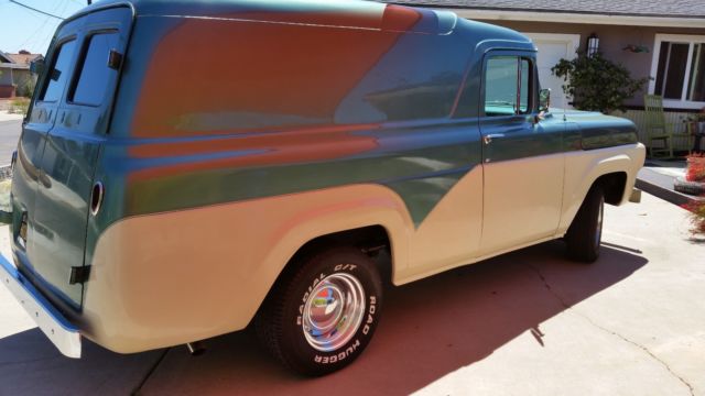 1960 Green & Cream Ford Panel Panel Van