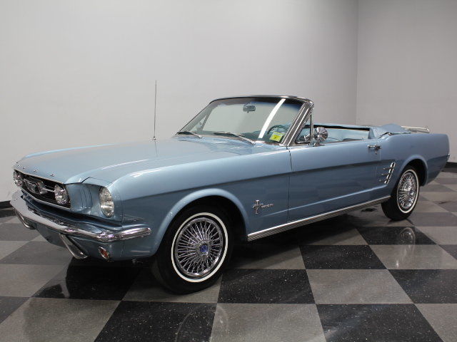 1966 Blue Ford Mustang Convertible