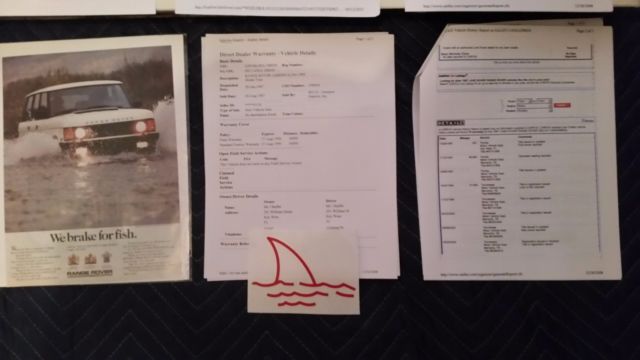 1987 White Land Rover Range Rover SUV