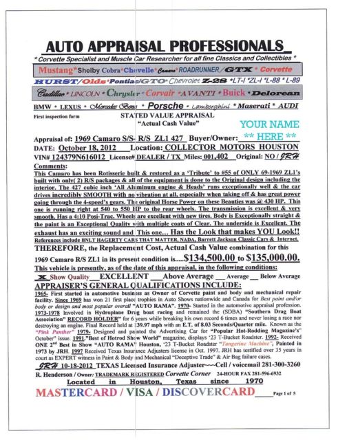 1969 Chevrolet Camaro