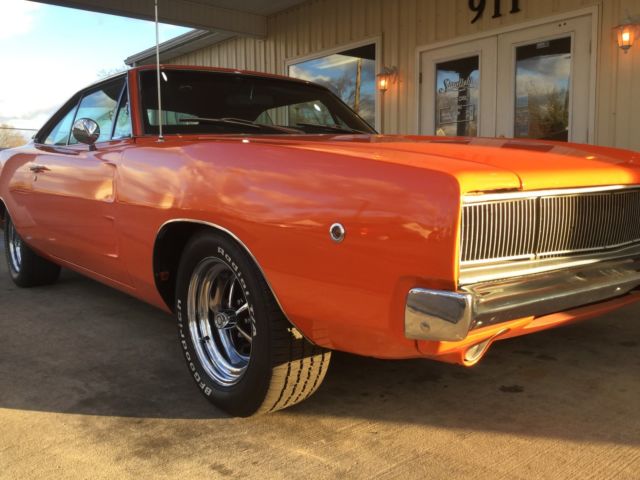 1968 Orange Dodge Charger Coupe