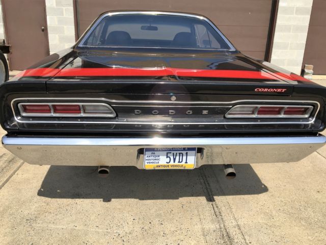 1969 Black Dodge Coronet Coupe