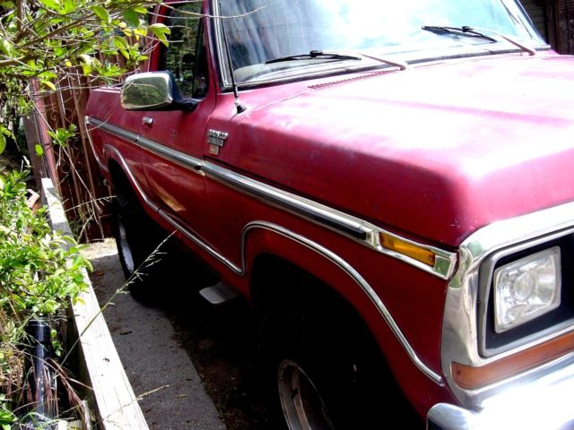 1978 Red Ford Bronco SUV