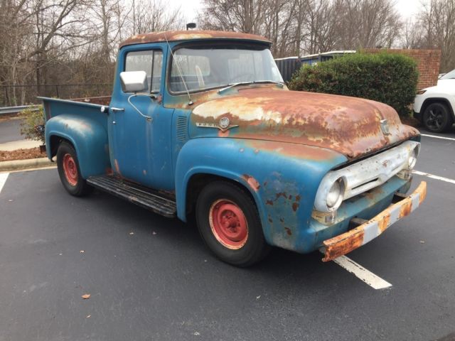1956 Blue Ford F-100 Standard Cab Pickup