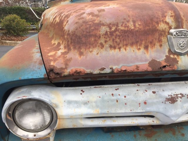 1956 Blue Ford F-100 Standard Cab Pickup