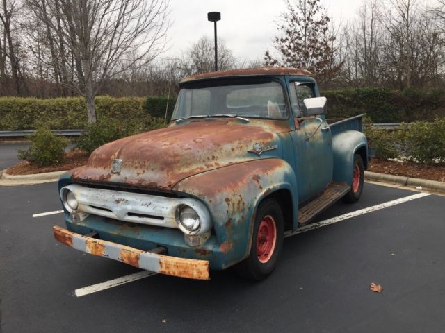 1956 Blue Ford F-100 Standard Cab Pickup