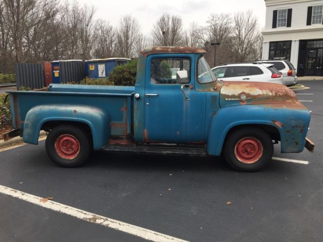 1956 Blue Ford F-100 Standard Cab Pickup