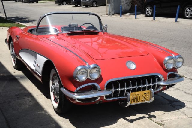 1960 Red Chevrolet Corvette Convertible