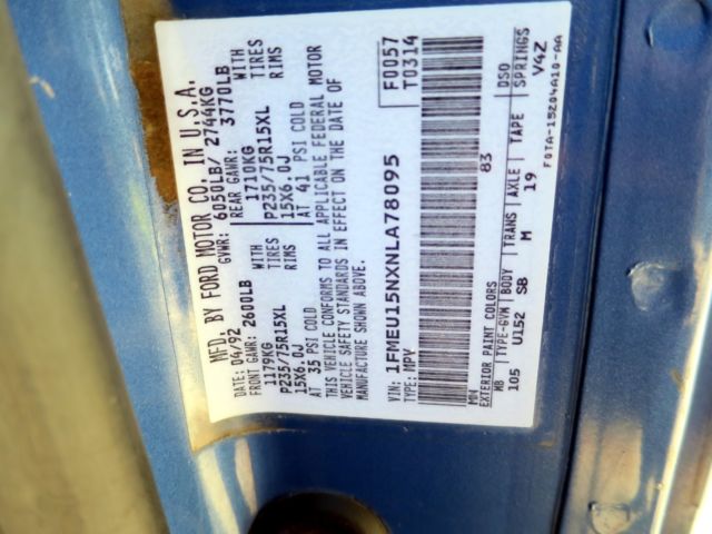 1992 Blue Ford Bronco SUV