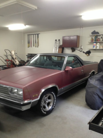1987 Burgundy Chevrolet El Camino