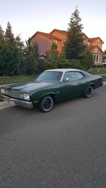 1974 Green Plymouth Duster Coupe