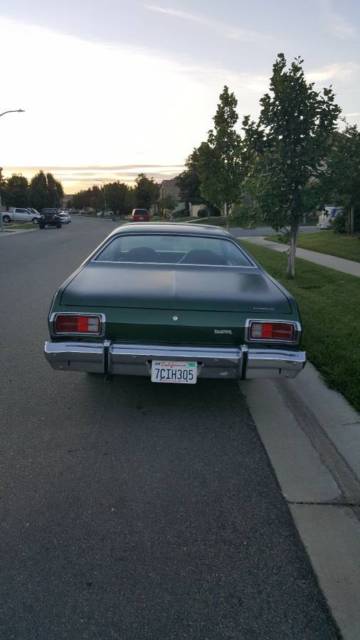 1974 Green Plymouth Duster Coupe