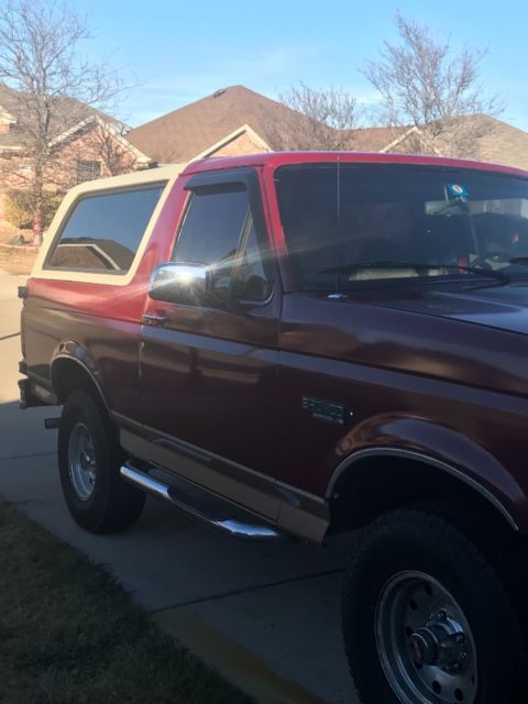 1994 Burgundy Ford Bronco SUV