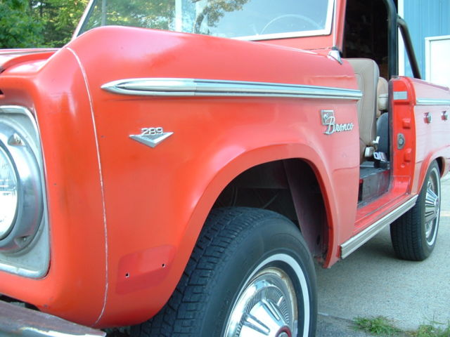 1968 Orange Ford Bronco SUV