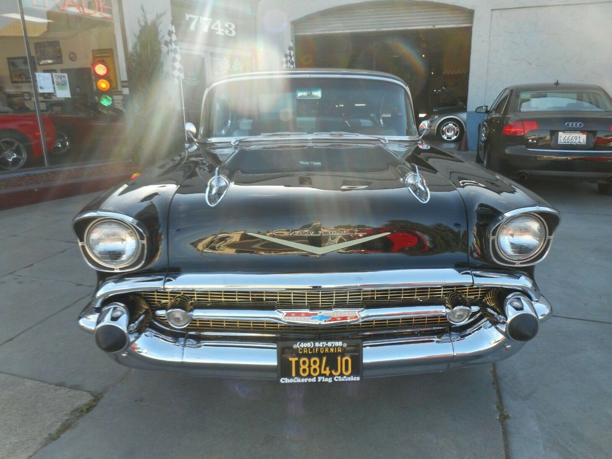 1957 Black Chevrolet Bel Air/150/210 Coupe