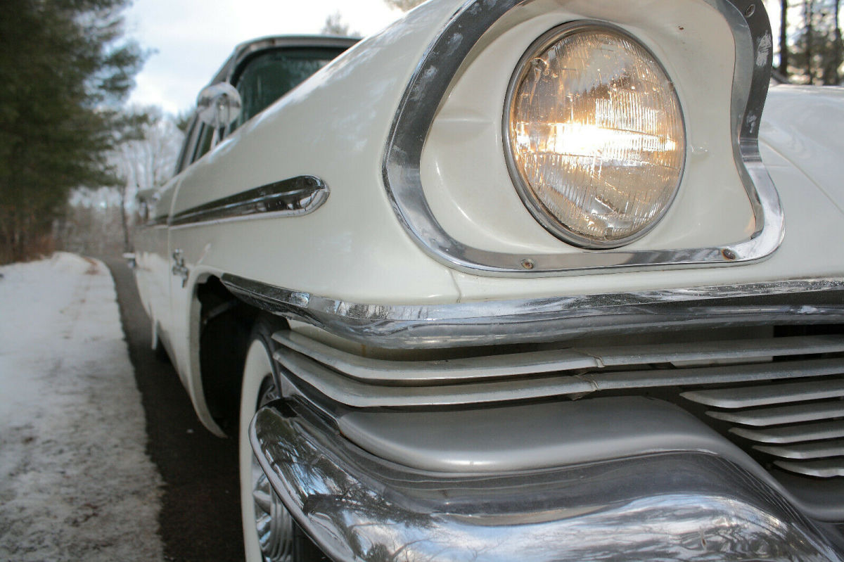 1957 White Chrysler Saratoga Sedan