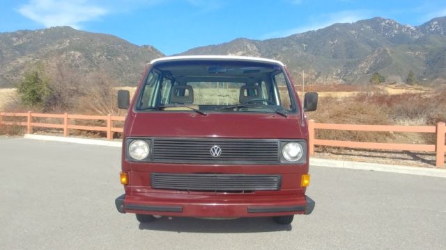 1984 Burgundy Volkswagen Bus/Vanagon Standard Passenger Van