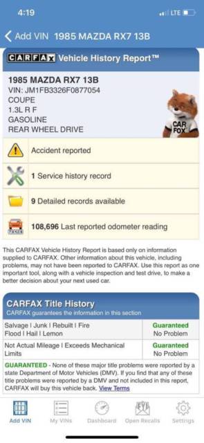 1985 V3 Tender Blue Mazda RX-7 Coupe