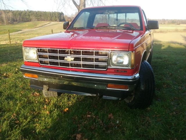 1990 Red Chevrolet S-10 Standard Cab Pickup