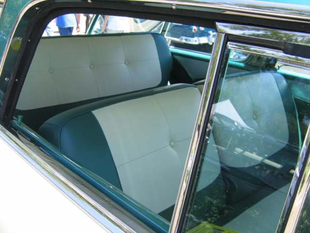 1955 Turquoise Blue metalic  and White Mist Pontiac Safari Wagon Wagon