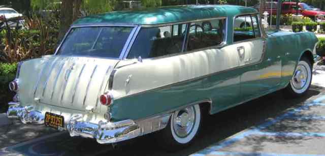 1955 Turquoise Blue metalic  and White Mist Pontiac Safari Wagon Wagon
