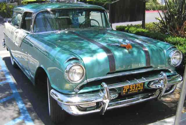 1955 Turquoise Blue metalic  and White Mist Pontiac Safari Wagon Wagon