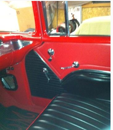 1955 Red/Black Chevrolet Bel Air/150/210 2 DR Post