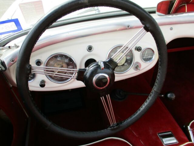 1955 White and Red Austin Healey 100-4 Convertible