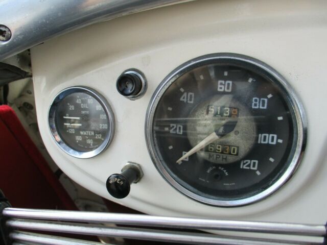1955 White and Red Austin Healey 100-4 Convertible