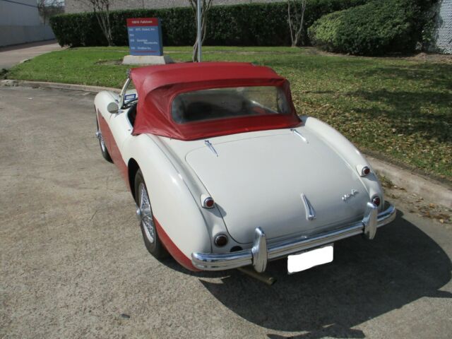 1955 White and Red Austin Healey 100-4 Convertible