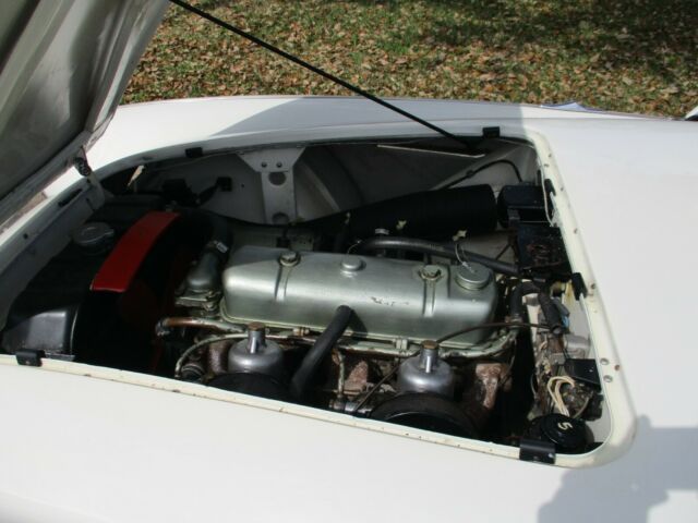 1955 White and Red Austin Healey 100-4 Convertible