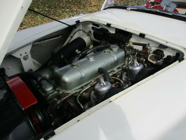 1955 White and Red Austin Healey 100-4 Convertible