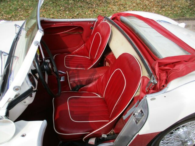 1955 White and Red Austin Healey 100-4 Convertible