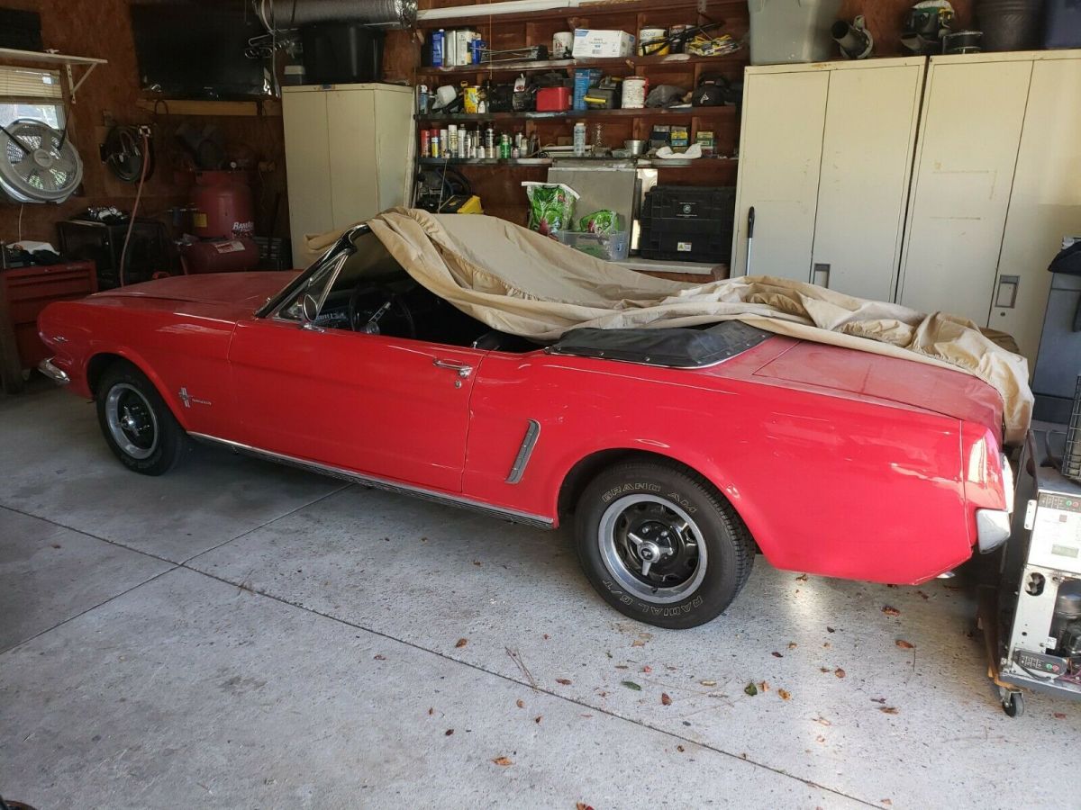 1965 Red Ford Mustang Convertible