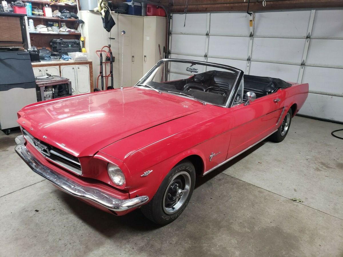 1965 Red Ford Mustang Convertible