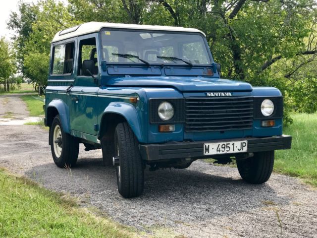 1989 Blue Land Rover Defender SUV